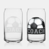 Voetbal coach glaswerk blikvorm glas (Achterkant)