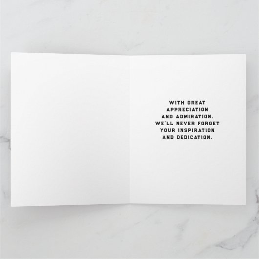 Voetbal coach Hartelijk dank Bedankkaart (Binnen)