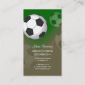 Voetbal coach of voetbal moeders visitekaartjes contactkaartje (Achterkant)