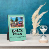 Voetbal coach op maat fotoplaat (Zijkant)