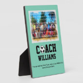 Voetbal coach op maat fotoplaat (Zijkant)