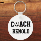 Voetbal coach op maat sleutelhanger (Voorkant)
