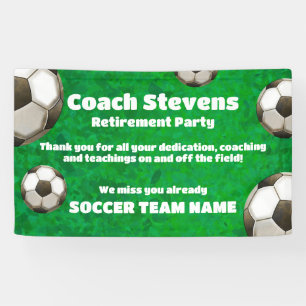 Voetbal coach Pensioen Partij Spandoek