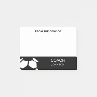 voetbal coach persoonlijke Trendy Modern Black Post-it® Notes