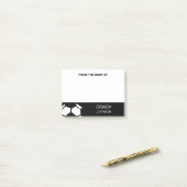 voetbal coach persoonlijke Trendy Modern Black Post-it® Notes (Op bureau)
