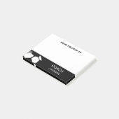 voetbal coach persoonlijke Trendy Modern Black Post-it® Notes (Schuin)