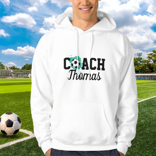 Voetbal coach Player Ball Paint Splash Name Sports Hoodie