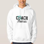 Voetbal coach Player Ball Paint Splash Name Sports Hoodie (Voorkant)