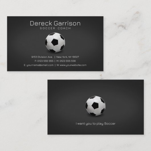 voetbal coach | Professionele sport Visitekaartje (Voorkant / Achterkant)