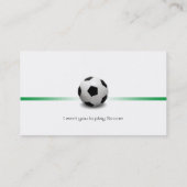 voetbal coach | Professionele sport Visitekaartje (Achterkant)