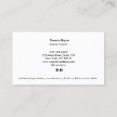 Voetbal coach, Referee Whistle Visitekaartje (Achterkant)