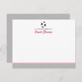 Voetbal coach Rood- en zwarte strips Kaart (Voorkant / Achterkant)