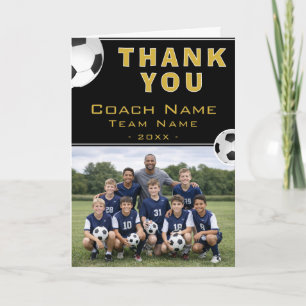 Voetbal Coach Teamfoto Bedankkaart