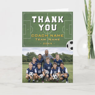 Voetbal Coach Teamfoto Bedankkaart
