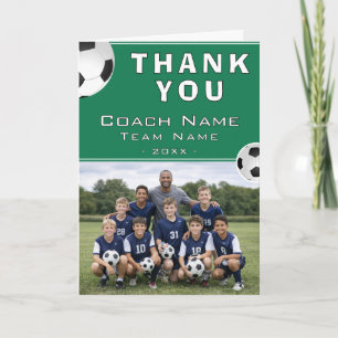 Voetbal Coach Teamfoto Bedankkaart