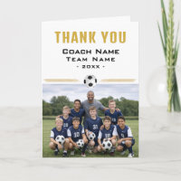 Voetbal Coach Teamfoto Bedankt