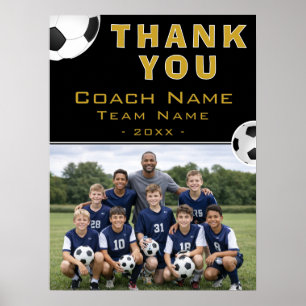 Voetbal Coach Teamfoto Poster