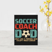 Voetbal coach vader vaders dag cadeau kaart (Gele Bloem)