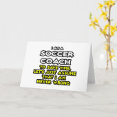 Voetbal coach...veronderstel dat ik nooit verkeerd kaart (Gele Bloem)