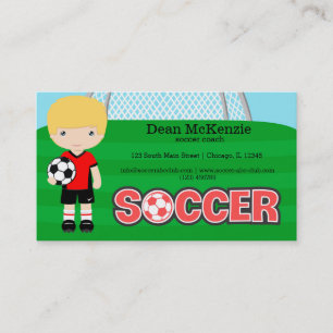 Voetbal coach/Voetbalspeler Visitekaartje