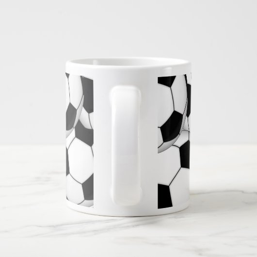 Voetbal collage extra grote mok (Achterkant)