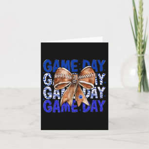 Voetbal Coquette Boog Blauwe Bulldogs Game Day Vro Kaart