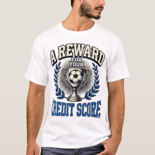 Voetbal Credit Score Vintage Trofee T-shirt