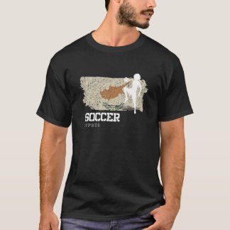 Voetbal Cyprus Flag Football Vrouwen Voetbal Meisj T-shirt