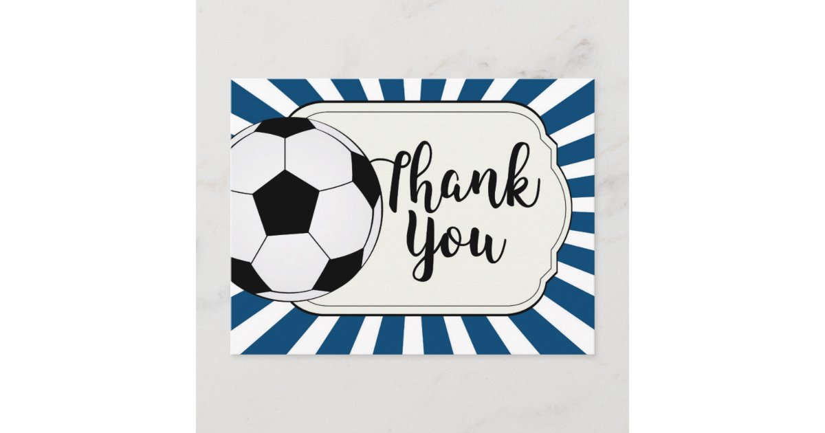 Voetbal je kaart, football bedankt je kaart |
