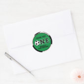 Voetbal Dank u Classic Ronde Sticker (Envelop)