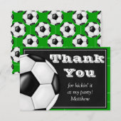 Voetbal Dank u Kaart voor Voetbal Spelers (Voorkant / Achterkant)