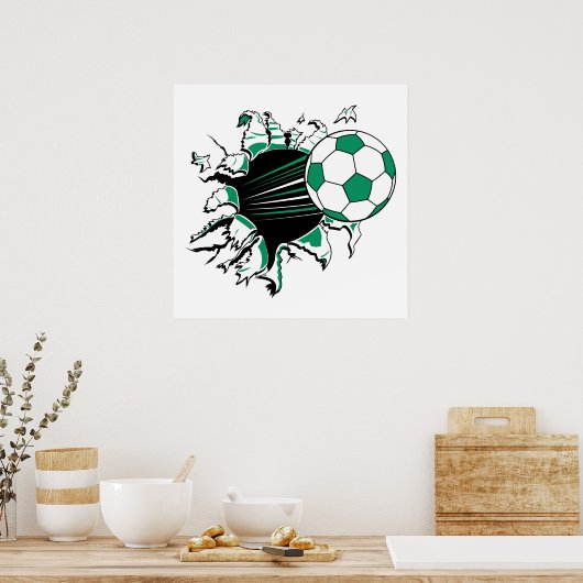 voetbal dat door poster (Keuken)