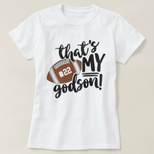 Voetbal Dat is mijn pleegzoon Nummer Speldag T-shirt