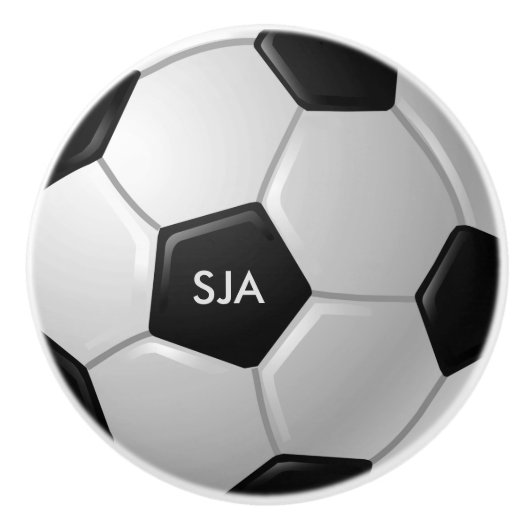 Voetbal Design Ceramic Pull Pull of Knop (Voorkant)