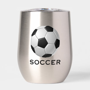 Voetbal Design Thermische Wijn Tumbler