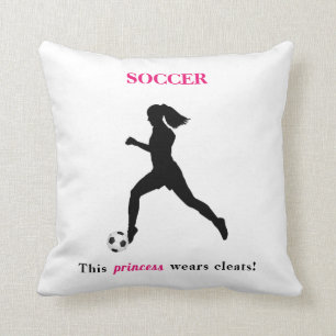 Voetbal Deze prinses draagt cleats! Sierkussens Kussen