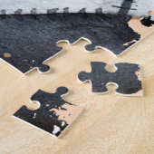 Voetbal Dierenafdrukken & Meisjes Kinder naam Chic Legpuzzel (Zijkant)