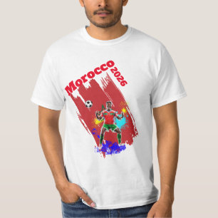 Voetbal Doelpunt Viering Marokko Vlag 2026 T-shirt