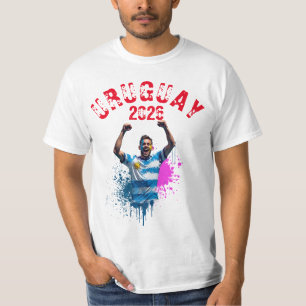 Voetbal Doelpunt Viering Uruguay Vlag 2026 T-shirt