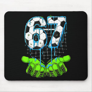 Voetbal Drip 67 Zes Zeven Grappige Gen Alpha Meme Muismat