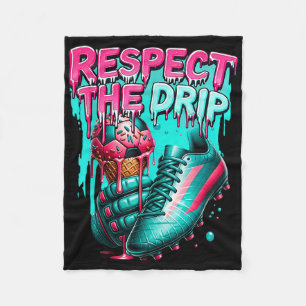 Voetbal Drip Jongens Ice Cream Drip Jeugd Respect Fleece Deken