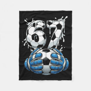 Voetbal Drip Nummer 67 Jongens Voetbal Doelman 67 Fleece Deken