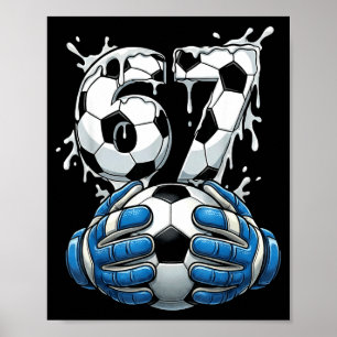 Voetbal Drip Nummer 67 Jongens Voetbal Keeper 67 Poster