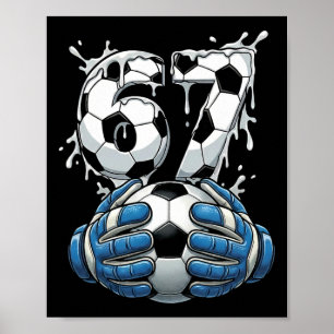 Voetbal Drip Nummer 67 Jongens Voetbal Keeper 67 Poster