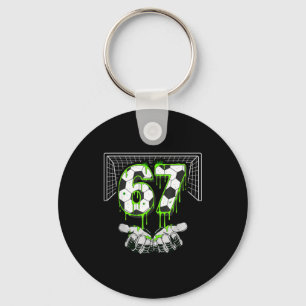 Voetbal Drip Nummer 67 Jongens Voetbalspeler 67 Vo Sleutelhanger
