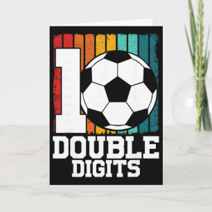 Voetbal Dubbele Cijfers 10 Jaar Oud - 10e Verjaard Kaart