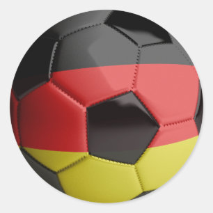 Voetbal Duitse vlag Ronde Sticker
