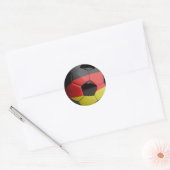 Voetbal Duitse vlag Ronde Sticker (Envelop)