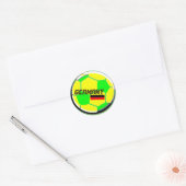 Voetbal Duitsland Ronde Sticker (Envelop)