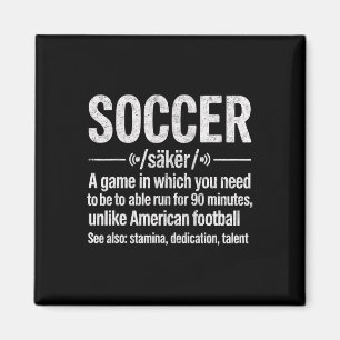 Voetbal een spel waarin je moet kunnen rennen magneet